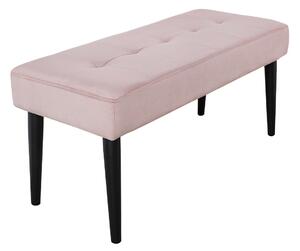 Designová lavice Bailey 95 cm růžový samet