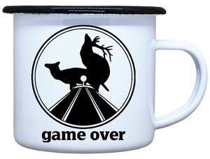 Vtipný plecháček s potiskem Game over Objem: 330 ml