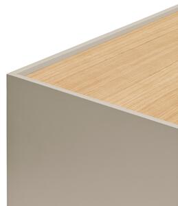 Béžový dubový TV stolek Teulat Otto 180 x 40 cm