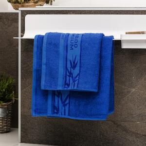 Sada Bamboo Premium osuška a ručník modrá, 70 x 140 cm, 50 x 100 cm