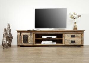 IRON III. TV stolek 200x50 cm, mango, přírodní