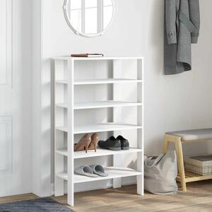 Botník bílý 61x32x105 cm kompozitní dřevo