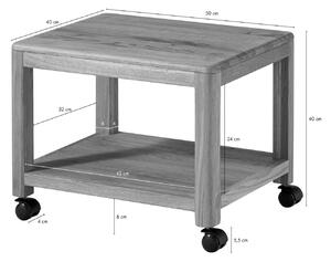 VIENNA Servírovací stolek 50x40 cm, dub