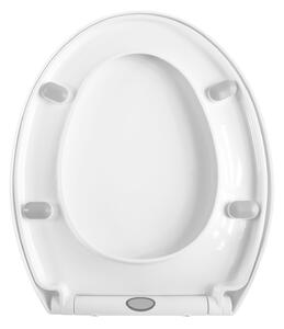 Erga Trigo, toaletní WC sedátko 445(485)x370mm z polypropylenu s pomalým zavíráním, bílá, ERG-GAM-D3