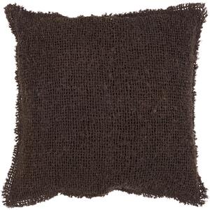 IB Laursen Dekorační hrubě tkaný povlak na polštář TOLOUSE 50x50 cm, hnědý