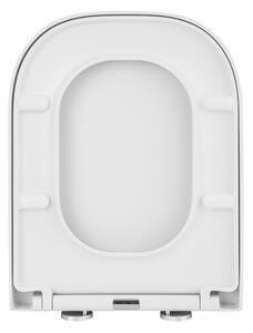 Erga Lumino, toaletní WC sedátko 445x345mm z polypropylenu s pomalým zavíráním, bílá, ERG-GAM-LUMINO