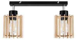 Bodové svítidlo Timber 7, 2x dřevěné stínítko