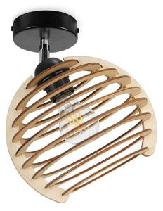 Bodové svítidlo Timber, 1x dřevěné stínítko, n
