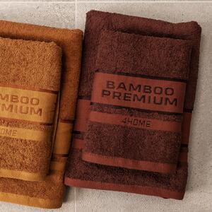 Ručník Bamboo Premium tmavě hnědá, 30 x 50 cm, sada 2 ks