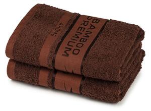 Bamboo Premium ručník tmavě hnědá, 50 x 100 cm, sada 2 ks