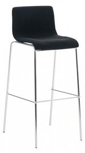 Barová židle Hoover látkový potah, chrom, černá