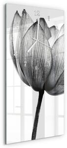 Skleněné hodiny vertikální Tulipán zsppb-30x60-00079096