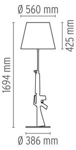 Flos F2955000 GUN_LOUNGE GUN, designová stojací lampa, 1x230W, 18K zlato, výška: 169cm