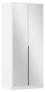 ŠATNÍ SKŘÍŇ S OTOČNÝMI DVEŘMI, barvy stříbra, bílá, tmavě šedá, 91/229/54 cm Rauch Möbel - Šatní skříně, Online Only