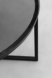 Hector Konferenční stolek z kouřového skla Lunno 80 cm černý