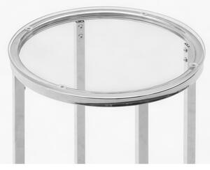 Hector Odkládací stolek Lunno 40 cm stříbrný