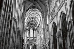 DIMEX | Vliesová fototapeta Interiér katedrály III. MS-5-0932 | 375 x 250 cm| bílá, šedá