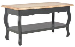 Konferenční stolek - masivní borovice - černý a hnědý | 87,5x42x44 cm