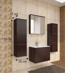 Tempo Kondela Koupelnová sestava MASON | bílá Koupelnová sestava Mason: skříňka se zrcadlem bílá 60x65x17
