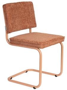 Cihlově oranžová čalouněná jídelní židle ZUIVER RIDGE SOFT