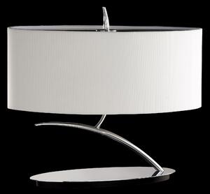 Mantra 1138 Eve stolní lampa španělského výrobce, 2x20W E27, chrom/stínítko z bílého textilu, 36cm