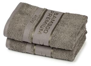 Bamboo Premium ručník šedá, 50 x 100 cm, sada 2 ks