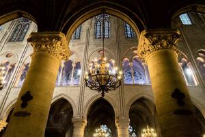 DIMEX | Vliesová fototapeta Katedrála, Paříž MS-5-0991 | 375 x 250 cm| béžová, hnědá