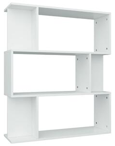 Knihovna/zástěna do pokoje - dřevotříska - bílá | 80x24x96 cm