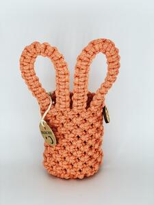 BRIMOON Košíček kosmetický zajíček 17 cm Barva: Lososová