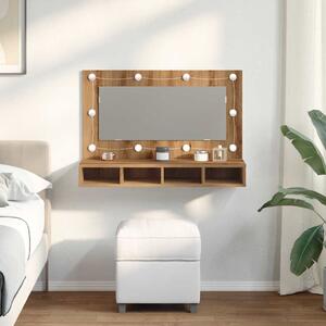 Zrcadlová skříňka s LED dub artisan 90 x 31,5 x 62 cm