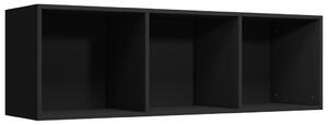 Knihovna/TV skříňka - dřevotříska - černá | 36x30x114 cm