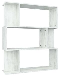 Knihovna/zástěna - dřevotříska - betonově šedá | 80x24x96 cm