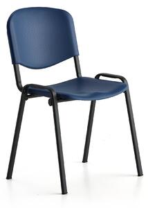 AJ Produkty Židle NELSON, plastový sedák, černá, modrá