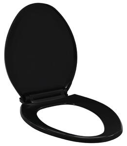 Toaletní sedátko - pomalé sklápění - rychloupínací | černé
