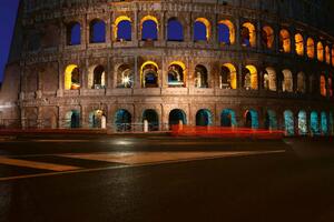 DIMEX | Vliesová fototapeta Koloseum, Řím MS-5-1077 | 375 x 250 cm| modrá, žlutá, hnědá