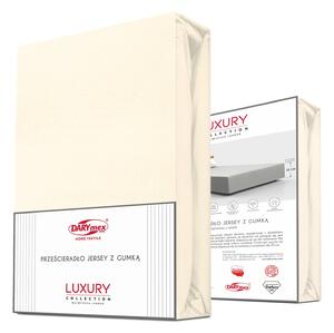 ELASTICKÉ JERSEY PROSTĚRADLO 200X220 CM, VÝŠKA 30 CM KRÉMOVÁ