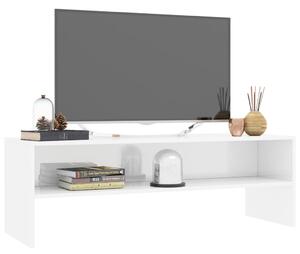 TV stolek Basic - 120x40x40 cm | bílý s vysokým leskem