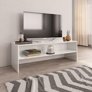 TV stolek Basic - 120x40x40 cm | bílý s vysokým leskem