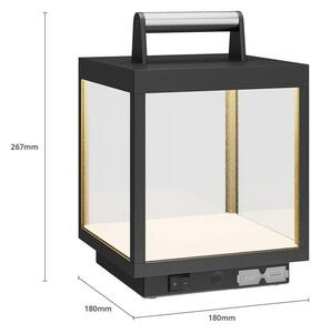 Lucande - Cube LED Portable Venkovní Stolní Lampa GraphiteLucande - Lampemesteren