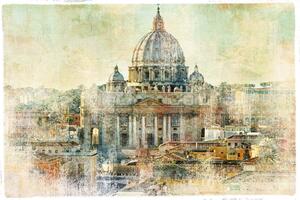 DIMEX | Vliesová fototapeta Bazilika svatého Petra III. MS-5-1126 | 375 x 250 cm| vicebarevna, béžová