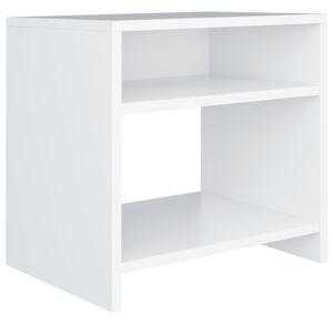 Noční stolek - dřevotříska - bílý | 40x30x40 cm