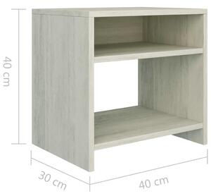 Noční stolek - dřevotříska - betonově šedý | 40x30x40 cm