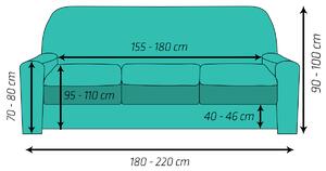 Multielastický potah na sedací soupravu Comfort smetanová, 180 - 220 cm