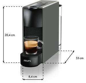 Kapslový kávovar Krups Nespresso Essenza Mini XN110B10 šedý