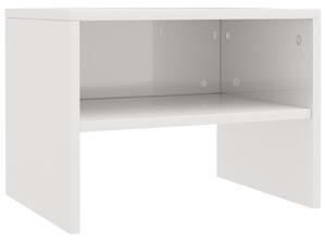 Noční stolek - dřevotříska - bílý s vysokým leskem | 40x30x30 cm