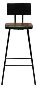 Barové jídelní židle 4 ks - masivní recyklované dřevo | vícebarevné