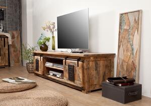 IRON TV stolek 180x55 cm, mango, přírodní