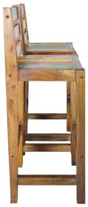 Barové stoličky 2 ks - recyklované lodní dřevo | 40x40x106 cm