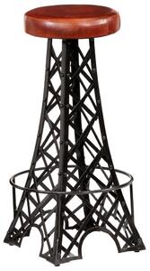Barové stoličky Eiffel 2 ks - pravá kůže | 40x40x76 cm