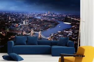 DIMEX | Vliesová fototapeta Tower Bridge, Londýn MS-5-1228 | 375 x 250 cm| modrá, hnědá, šedá